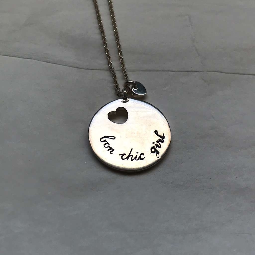 Bon Chic Girl Bcbc Max Azria Silver Heart Pendant